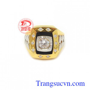 Nhẫn nam vàng, Đeo hợp thời trang, chất lượng vàng đảm đeo bền đẹp sáng bóng, tinh tế và sang trọng dành cho phái mạnh, nhẫn nam phù hợp đeo ngón giữa và ngón áp út