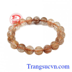 Chuỗi tay thạch anh tóc 10 ly may mắn