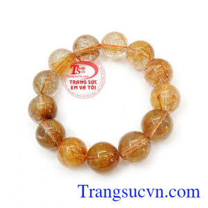 Chuỗi tay thạch anh tóc vàng sẽ phù hợp với người mệnh kim và mệnh thổ