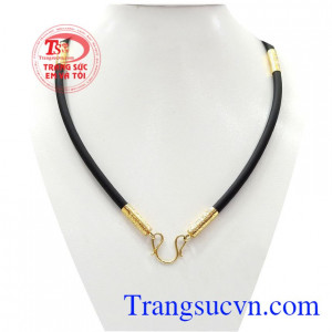 Dây cao su chạm rồng vàng 10k dây cao su bọc vàng 2 đốt sang trọng