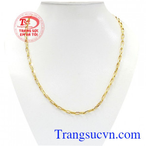 Dây chuyền vàng mắt chữ nhật được chế tác từ vàng 10k