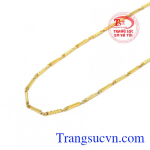 Sản phẩm kèm giấy kiểm định, dây chuyền vàng 10k màu bền đẹp, sáng