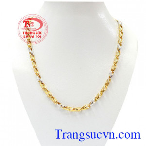 Dây chuyền vàng tinh tế kiểu cách mạnh mẽ, dây chuyền vàng đảm bảo Uy tín