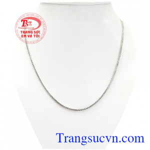 Dây chuyền vàng trắng Ý nhập khẩu nguyên chiên chiếc vàng 18k(75%Au)
