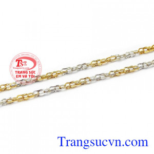 Sản phẩm được bảo hàng 12 tháng, đảm bảo uy tín chất lượng, Dây chuyền ý 18k dài đẹp