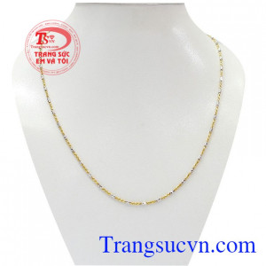 Dây chuyền ý 18k kiểu đẹp, dây chuyền vàng nhập khẩu, chất lượng đảm bảo
