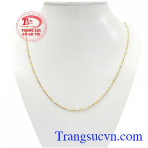 Dây vàng trắng vàng màu đeo sáng hợp thời trang và sản phẩm dây chuyền vàng cho phái đẹp chất lượng vàng đảm bảo Uy tín