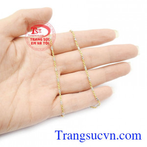 Dây vàng trắng vàng màu chất lượng vàng đảm bảo, Uy tín,dây chuyền nữ vàng,bền đẹp,sáng lấp lánh,dây chuyền nữ hợp thời trang