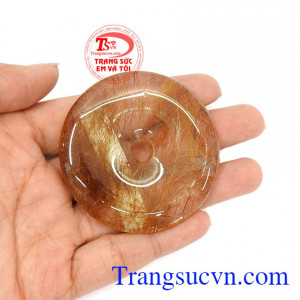 Đồng xu thạch anh tóc đại cát