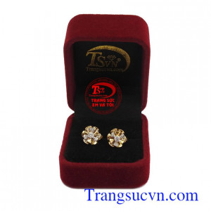 Hoa tai vàng 18k