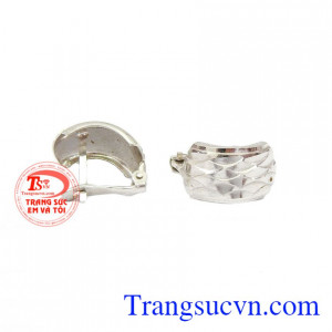 Hoa tai vàng 18k trắng đẹp, bảo hành 12 tháng, giao hàng nhanh trên toàn quốc