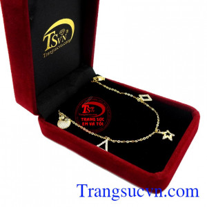 Lắc chân cá tính vàng 10k, bảo hành 6 tháng.