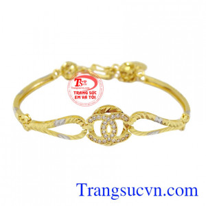 Lắc tay nữ vàng 10k đẹp, bảo hành 6 tháng