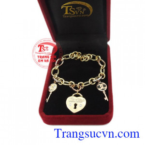 Lắc tay tình yêu vàng tây