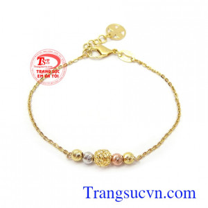 Lắc tay vàng 10k sang trọng chế tác công nghệ cao, bền đẹp, chất lượng, đeo hợp thời trang phái đẹp Lắc tay vàng 10k sang trọng