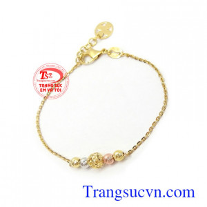 Lắc tay vàng 10k sang trọng lá dòng sản phẩm rất được phái đẹp ưa chuộng Lắc tay vàng 10k sang trọng
