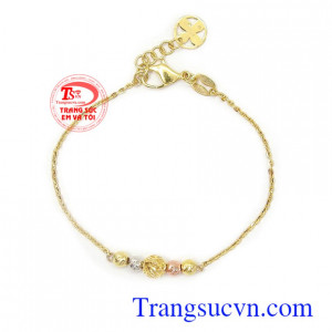 Lắc tay vàng tây 10k chế tác công nghệ Italy là món quà ý nghĩa dành tặng người bạn yêu thương Lắc tay vàng 10k sang trọng