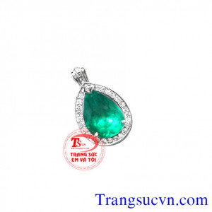 Mặt đá quý emerald giọt lệ Bán mặt dây emerald thiên nhiên,có giấy kiểm định đá emerald và vàng,giá đá quý emerald tốt,đặt mặt dây chuyền vàng tây đính đá quý theo mệnh mộc,hỏa