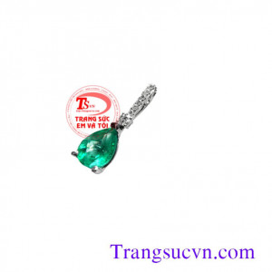 Mặt đá quý Emerald vàng trắng Bán mặt dây emerald thiên nhiên,có giấy kiểm định đá emerald và vàng,giá đá quý emerald tốt,đặt mặt dây chuyền vàng tây đính đá quý theo mệnh mộc,hỏa