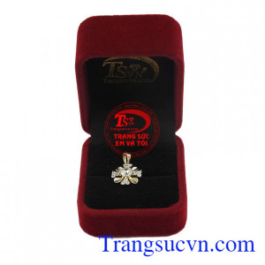 Mặt dây chuyền hoa vàng đẹp được nhập khẩu từ Hàn Quốc vàng 10k, bảo hành 6 tháng, giao hàng nhanh trên toàn quốc