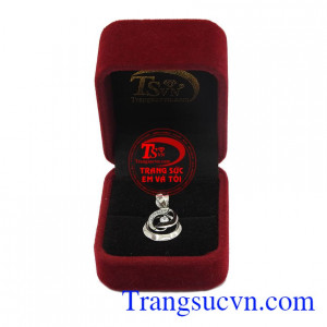 Mặt dây đá trắng vàng 10k, bảo hành 6 tháng, giao hàng nhanh trên toàn quốc.