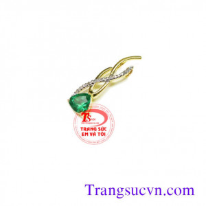 Mặt dây đơn giản emerald Mặt dây đá quý emerald Bán mặt dây emerald thiên nhiên,có giấy kiểm định đá emerald và vàng,giá đá quý emerald tốt,đặt mặt dây chuyền vàng tây đính đá quý theo mệnh Mộc và Hỏa