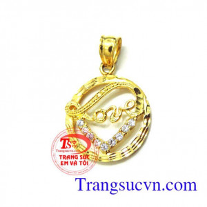 Mặt dây hình trái tim có cánh và chữ Love Kiểu mẫu đa dạng, Tinh tế