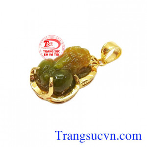 Tỳ hưu là linh vật có tác dụng giải trừ hung khí, chiêu tài lộc, may mắn, và hạnh phúc cho người đeo,Mặt dây tỳ hưu 14k an nhiên