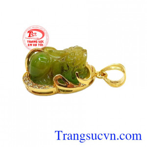 Sản phẩm thích hợp làm quà tặng cho người thân, Bạn bè,Mặt dây tỳ hưu 14k bình an