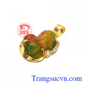 Tỳ hưu là linh vật phong thủy mang lại may mắn, của cải, tài lộc và thành công trong công việc cho chủ nhân,Mặt dây tỳ hưu 14k cát tường