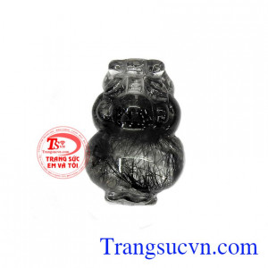 Mặt dây tỳ hưu thạch anh tóc đen giúp cân bằng năng lượng, mang lại sức khỏe, bình an và may mắn đến cho bạn