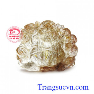 Mặt Di Lặc thạch anh tóc thịnh vượng