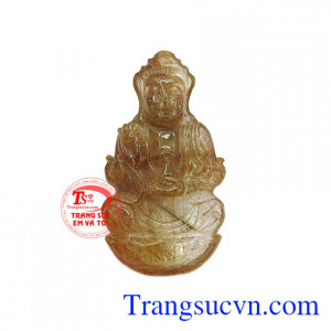 Mặt phật bà thạch anh tóc hợp mệnh