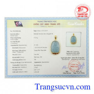 Mặt Phật bản mệnh bọc vàng 14k đẹp.