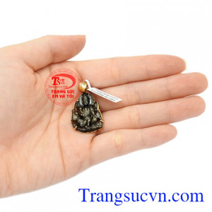 Mặt Sapphire phật bọc vàng, giao hàng trên toàn quốc.