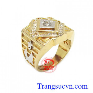 Nhẫn cho nam vàng sao với kiểu nhẫn độc đáo,an toàn khi sử dụng,sang trọng khi đeo,hợp với trang phục, phù hợp cho nam đeo ngón giữa