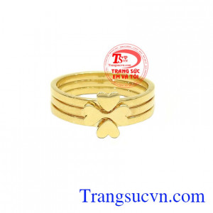 Nhẫn nữ vàng 18k (75%Au) dành cho phái đẹp, đeo hợp thời trang và quý phái