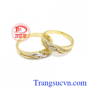 Nhẫn cưới Korea 10k chất lượng được nhập khẩu nguyên chiếc từ Hàn Quốc