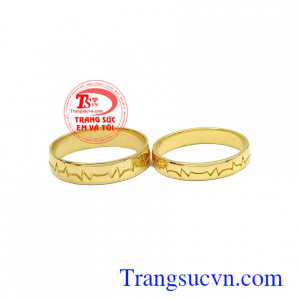 Nhẫn cưới vàng tây đẹp sang trọng tinh tế cho đôi bạn trẻ