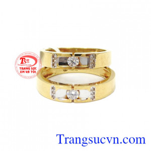 Nhẫn cưới vàng 18k tình yêu trọn vẹn bảo hành 1 năm, thanh toán an toàn,Nhẫn cưới vàng 18k tình yêu trọn vẹn
