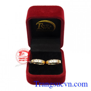 Nhẫn cưới vàng 18k tình yêu trọn vẹn