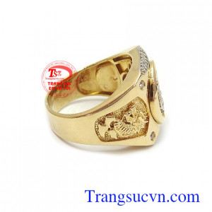 Nhẫn mặt rồng vàng 10k mang lại sự mạnh mẽ, cá tính và thời trang cho người đeo