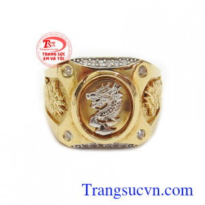 Nhẫn nam vàng tây 10k tinh xảo, sắc nét, là món quà tặng ý nghĩa