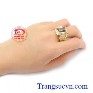Nhẫn nam vàng, Đeo hợp thời trang, chất lượng vàng đảm đeo bền đẹp sáng bóng, tinh tế và sang trọng dành cho phái mạnh, nhẫn nam phù hợp đeo ngón giữa và ngón áp út
