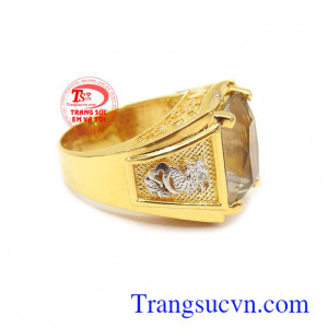 Nhẫn nam vàng tây thiết kế và chế tác tinh tế, đeo hợp thời trang và sang trọng dành cho nam