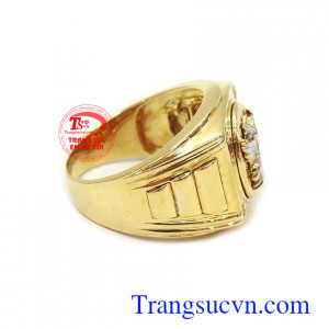 Nhẫn nam đại bàng dũng mãnh vàng tây 10k bền đẹp, sang trọng, đeo hợp thời trang