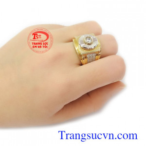 Nhẫn nam gắn đá kim NT nhẫn nam đẹp dành cho nam giá rẻ,vàng tây 10k làm trên máy 3d sản phẩm nhẫn nam theo yêu cầu,giao hàng toàn quốc, thanh toán an toàn