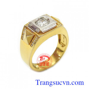 Nhẫn nam kiểu dáng tinh tế tôn lên nét sang trọng, mạnh mẽ, thời trang cho phái mạnh.