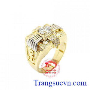 Nhẫn nam Korea tinh tế được chế tác từ vàng 10k nhập khẩu nguyên chiếc
