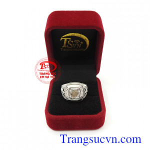 Nhẫn nam Luxury vàng trắng thương hiệu uy tín, chất lượng, giao hàng nhanh trên toàn quốc